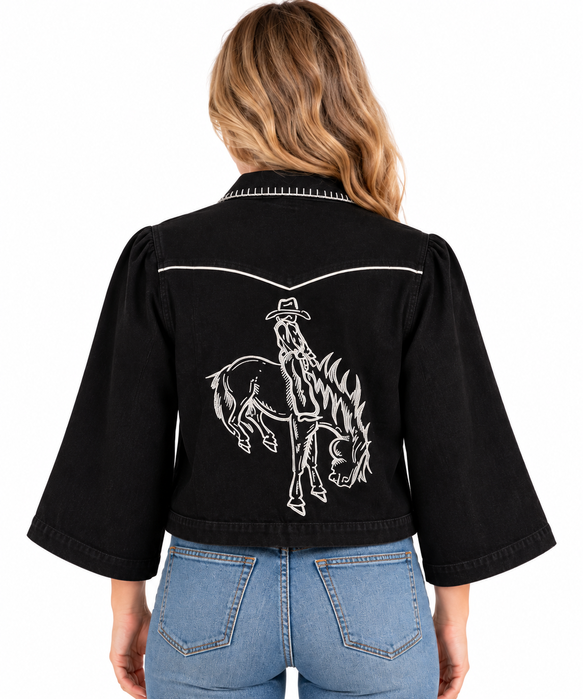 Black and White Bucking Horse Pack (PACK of 7)