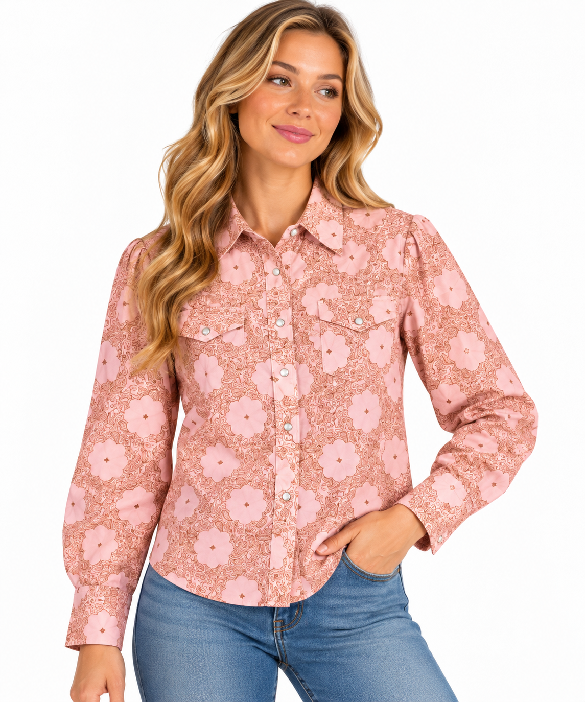 HH12 Tan Pink Paisley Floral (Pack of 7)