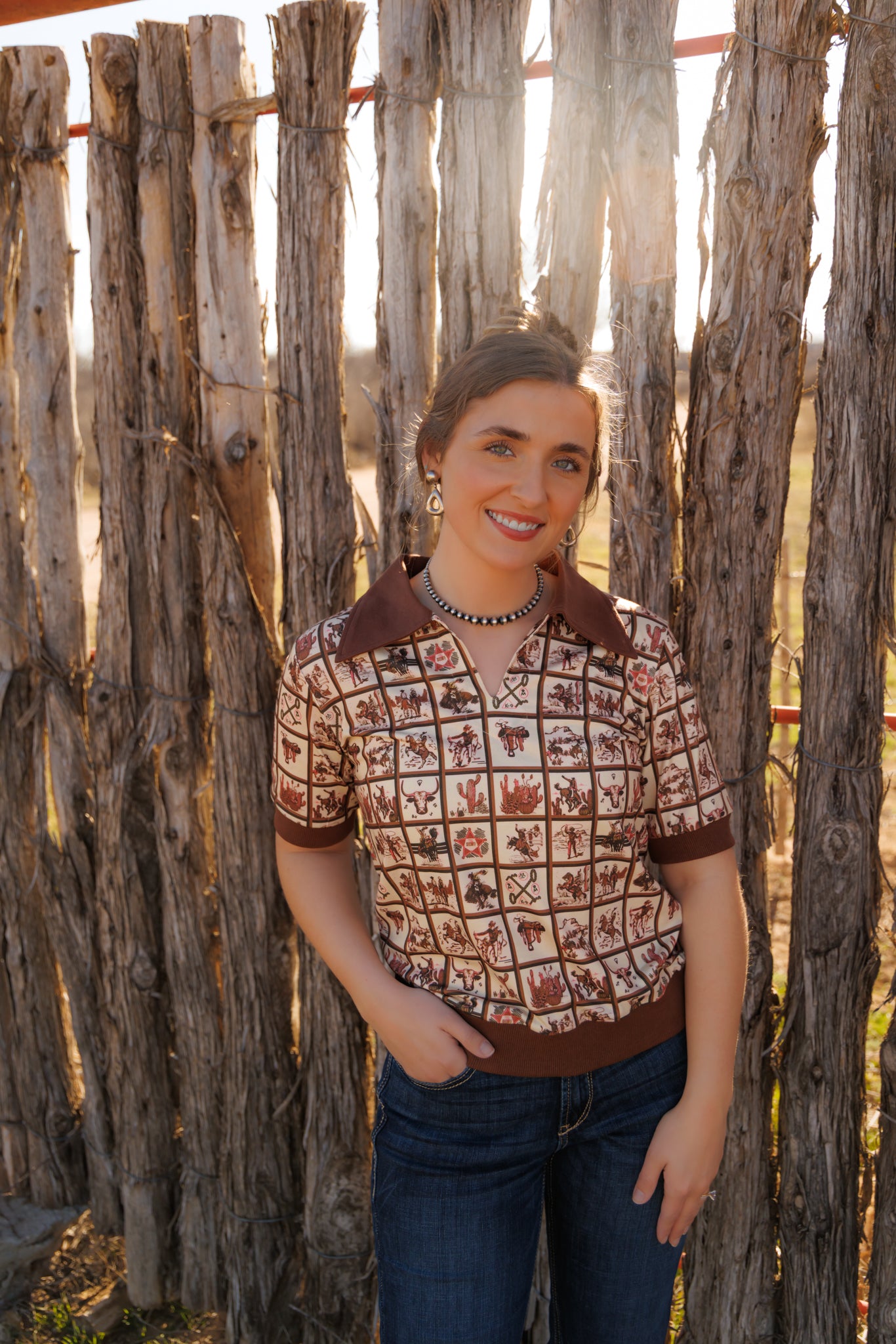 HH2102 WESTERN SQUARE VINTAGE POLO