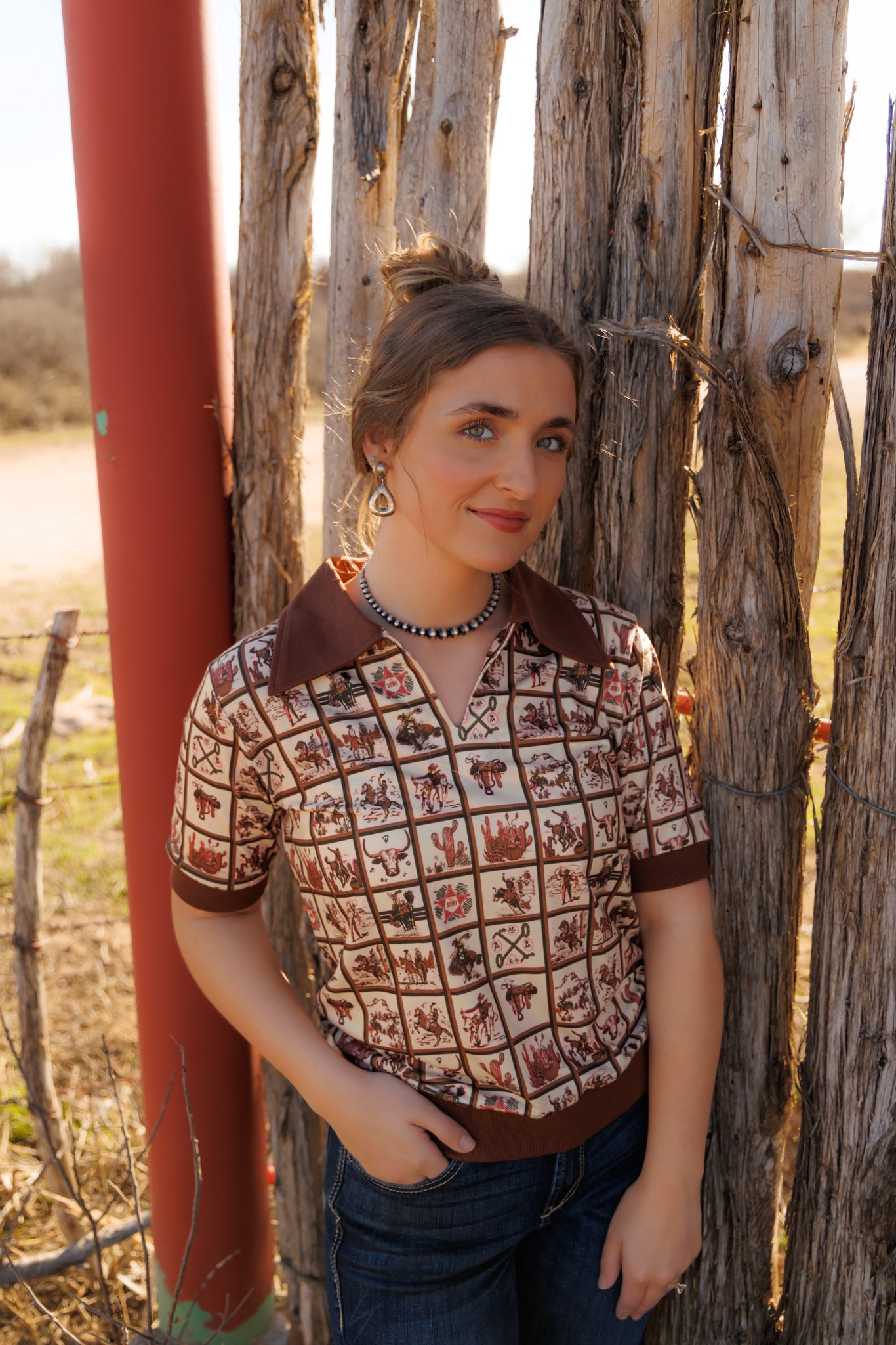 HH2102 WESTERN SQUARE VINTAGE POLO