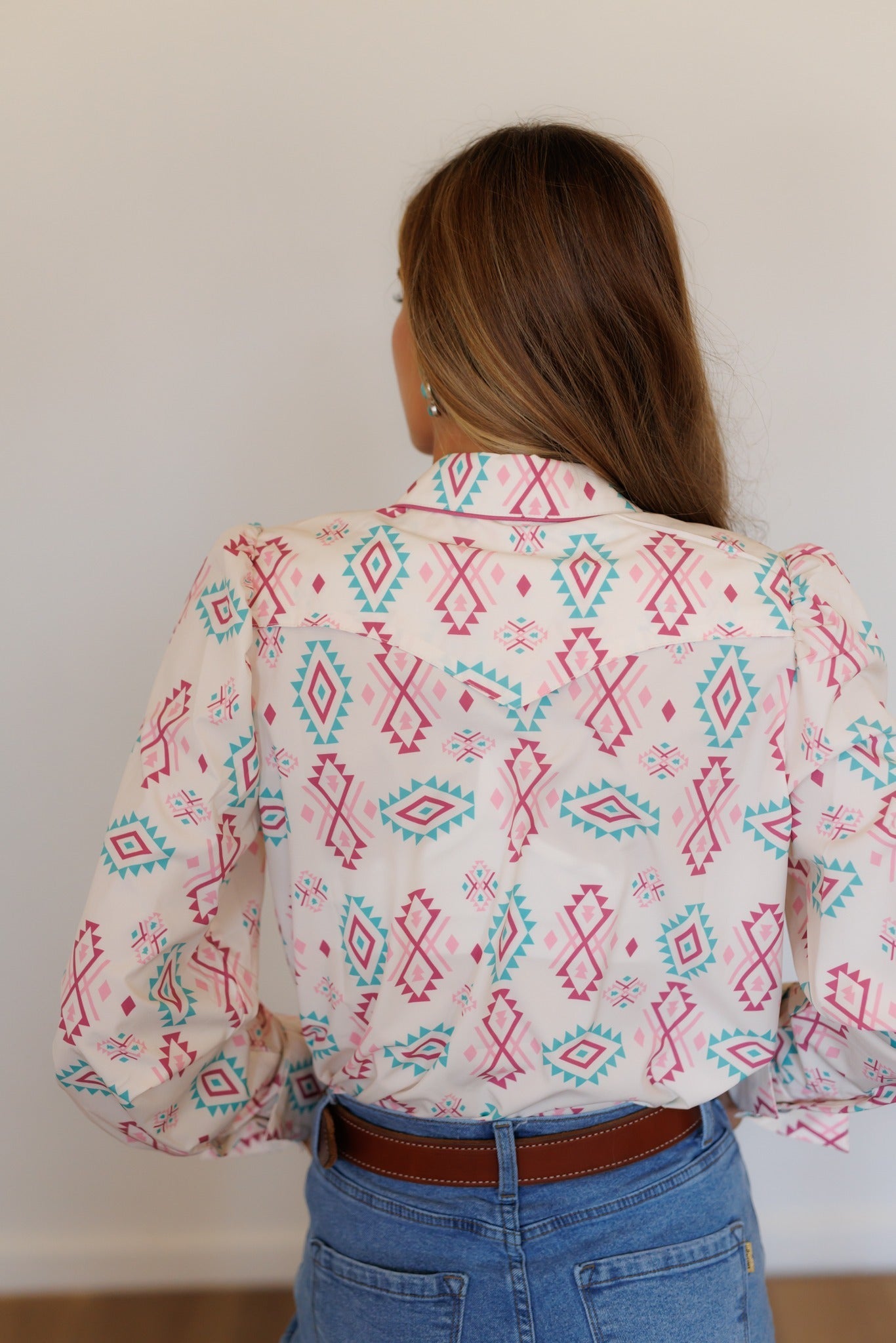 Pearl Snap, Pink Aztec Yoke Performance HH2750 (Pack