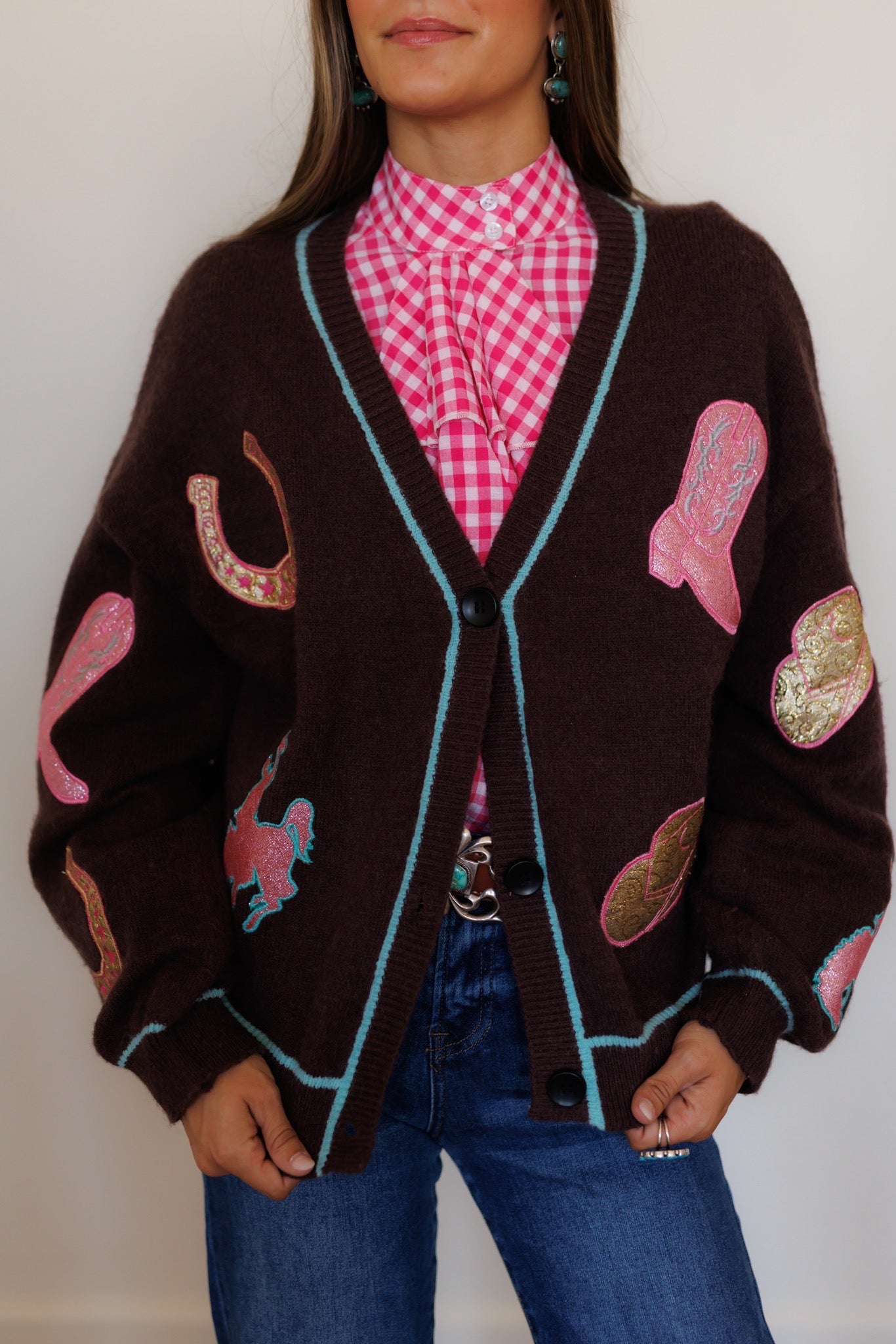 Cardigan, Glitter Bronc HH2864 (Pack OF 7)