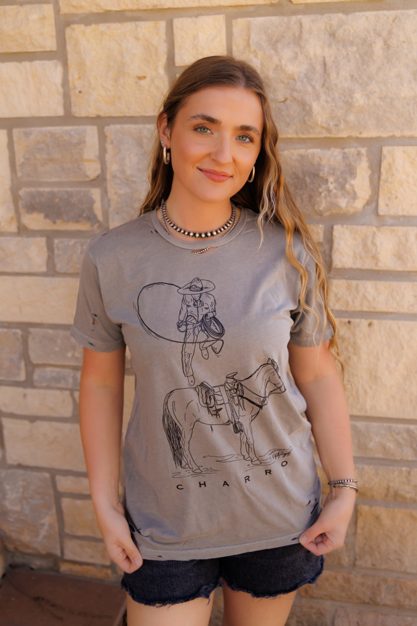 HH5524 CHARRO DISTRESSED T-SHIRT