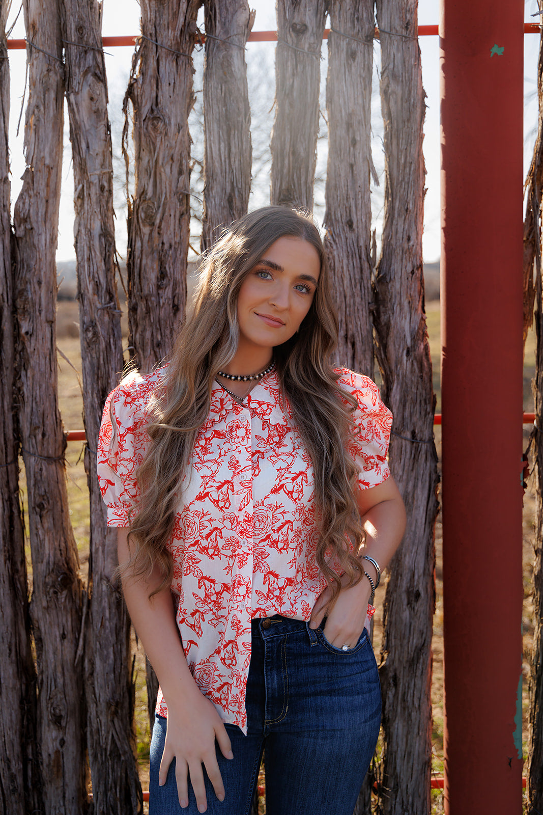 HH3024 RED FLORAL HORSE