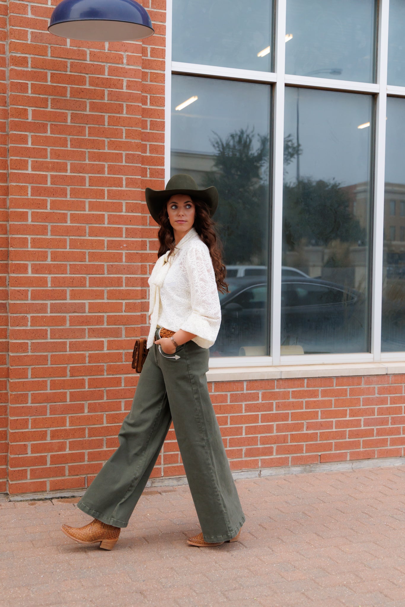 Pants, Olive Smiley Wide Leg HH8900 (Pack OF 7)
