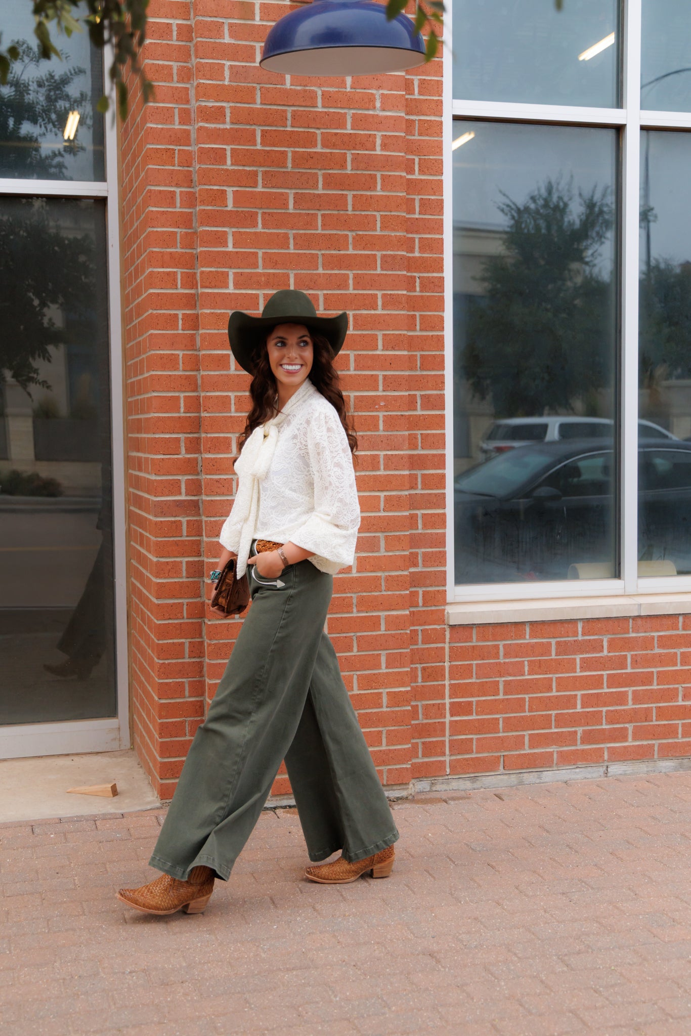 Pants, Olive Smiley Wide Leg HH8900 (Pack OF 7)