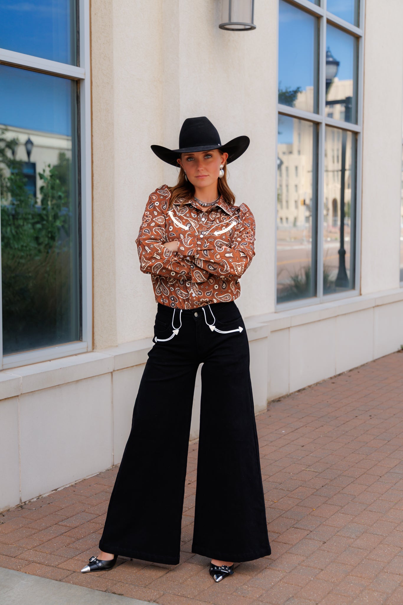 Pants, Black Smiley Wide Leg HH8900 (Pack OF 7)